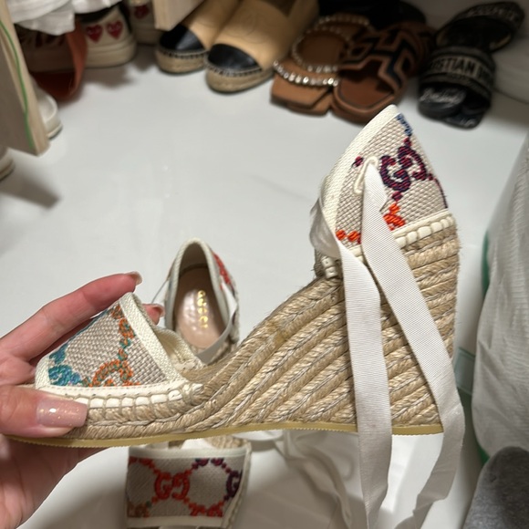 Gucci Rainbow Wedges Size 36.5 - Picture 2 of 5